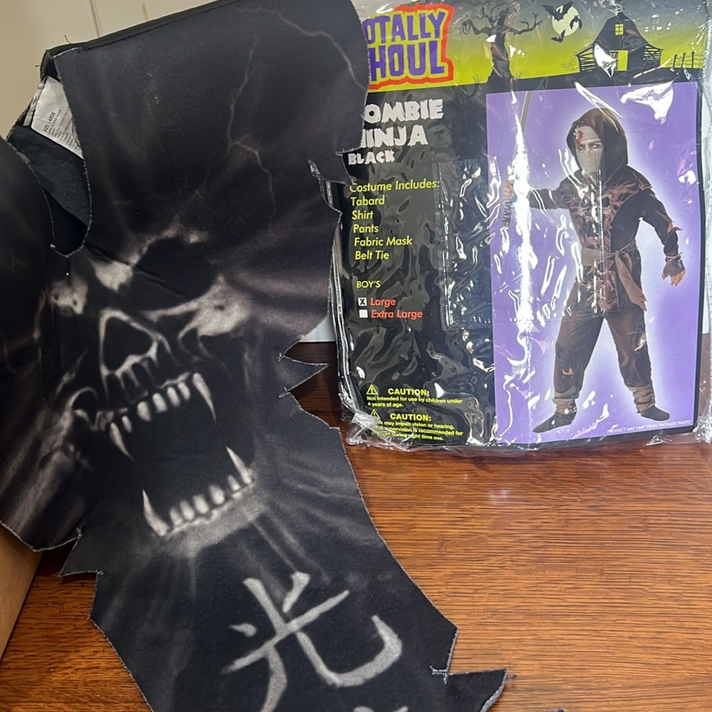 Zombie Ninja Boy’s Halloween Costume - Large - Picture 12 of 12